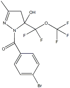 1-(4-bromobenzoyl)-5-[difluoro(trifluoromethoxy)methyl]-3-methyl-4,5-dihydro-1H-pyrazol-5-ol Structure