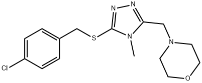 4-chlorobenzyl 4-methyl-5-(4-morpholinylmethyl)-4H-1,2,4-triazol-3-yl sulfide Structure