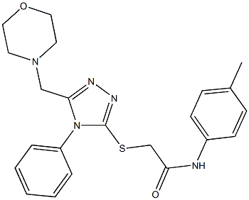 N-(4-methylphenyl)-2-{[5-(4-morpholinylmethyl)-4-phenyl-4H-1,2,4-triazol-3-yl]sulfanyl}acetamide Structure