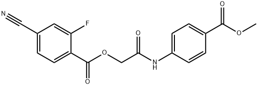 2-[4-(methoxycarbonyl)anilino]-2-oxoethyl 4-cyano-2-fluorobenzoate Structure