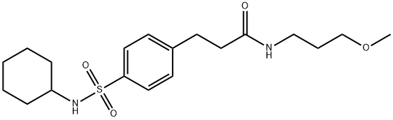 3-{4-[(cyclohexylamino)sulfonyl]phenyl}-N-(3-methoxypropyl)propanamide Structure