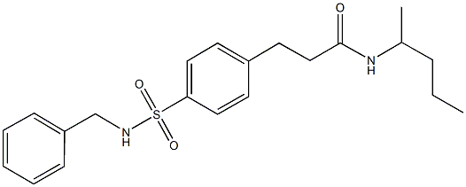 3-{4-[(benzylamino)sulfonyl]phenyl}-N-(1-methylbutyl)propanamide 구조식 이미지