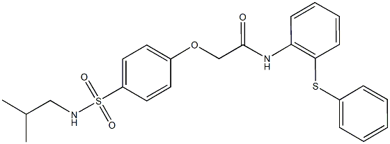 2-{4-[(isobutylamino)sulfonyl]phenoxy}-N-[2-(phenylsulfanyl)phenyl]acetamide Structure