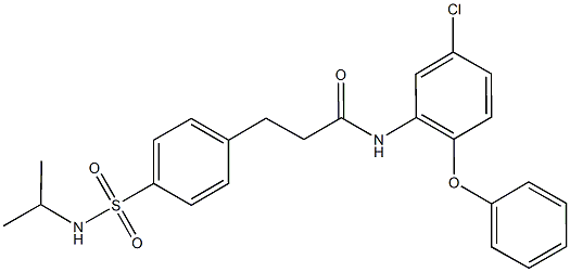 N-(5-chloro-2-phenoxyphenyl)-3-{4-[(isopropylamino)sulfonyl]phenyl}propanamide 구조식 이미지