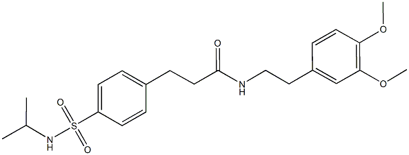 N-[2-(3,4-dimethoxyphenyl)ethyl]-3-{4-[(isopropylamino)sulfonyl]phenyl}propanamide 구조식 이미지