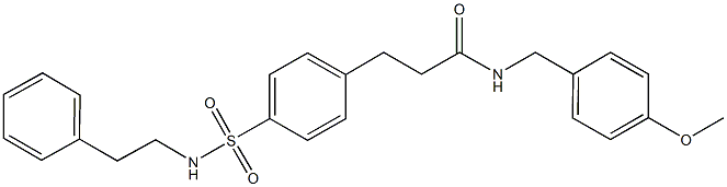 N-(4-methoxybenzyl)-3-(4-{[(2-phenylethyl)amino]sulfonyl}phenyl)propanamide 구조식 이미지