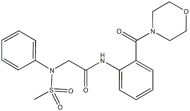2-[(methylsulfonyl)anilino]-N-[2-(4-morpholinylcarbonyl)phenyl]acetamide 구조식 이미지