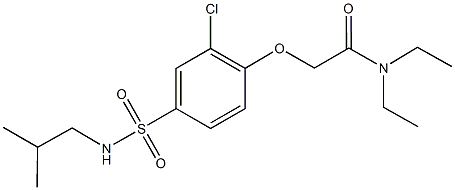 2-{2-chloro-4-[(isobutylamino)sulfonyl]phenoxy}-N,N-diethylacetamide Structure
