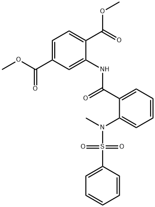 dimethyl 2-({2-[methyl(phenylsulfonyl)amino]benzoyl}amino)terephthalate Structure