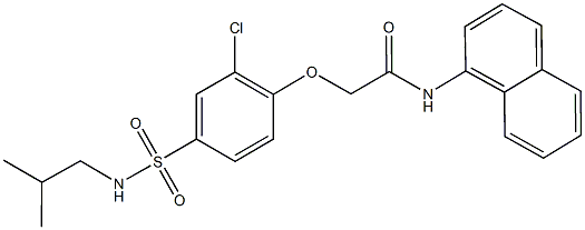 2-{2-chloro-4-[(isobutylamino)sulfonyl]phenoxy}-N-(1-naphthyl)acetamide Structure