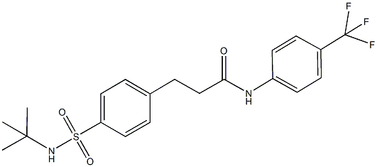 3-{4-[(tert-butylamino)sulfonyl]phenyl}-N-[4-(trifluoromethyl)phenyl]propanamide Structure