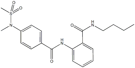 N-butyl-2-({4-[methyl(methylsulfonyl)amino]benzoyl}amino)benzamide 구조식 이미지
