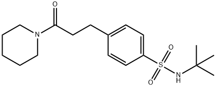 N-(tert-butyl)-4-[3-oxo-3-(1-piperidinyl)propyl]benzenesulfonamide Structure