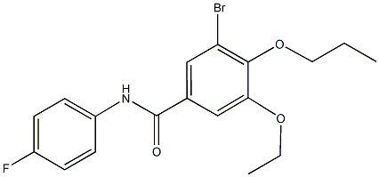 3-bromo-5-ethoxy-N-(4-fluorophenyl)-4-propoxybenzamide 구조식 이미지