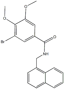 3-bromo-4,5-dimethoxy-N-(1-naphthylmethyl)benzamide 구조식 이미지