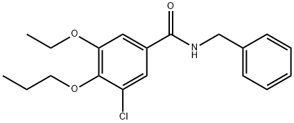 N-benzyl-3-chloro-5-ethoxy-4-propoxybenzamide Structure