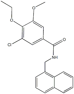 3-chloro-4-ethoxy-5-methoxy-N-(1-naphthylmethyl)benzamide 구조식 이미지