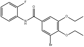 3-bromo-4,5-diethoxy-N-(2-fluorophenyl)benzamide 구조식 이미지