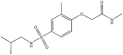 2-{4-[(isobutylamino)sulfonyl]-2-methylphenoxy}-N-methylacetamide Structure