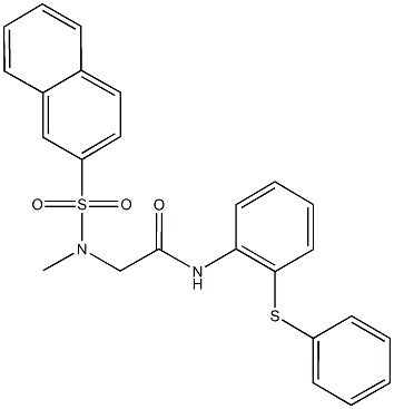 2-[methyl(2-naphthylsulfonyl)amino]-N-[2-(phenylsulfanyl)phenyl]acetamide Structure