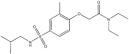 N,N-diethyl-2-{4-[(isobutylamino)sulfonyl]-2-methylphenoxy}acetamide Structure