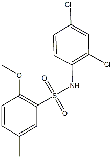 N-(2,4-dichlorophenyl)-2-methoxy-5-methylbenzenesulfonamide 구조식 이미지