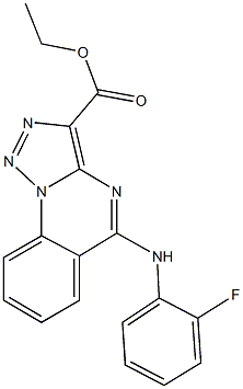 ethyl 5-(2-fluoroanilino)[1,2,3]triazolo[1,5-a]quinazoline-3-carboxylate 구조식 이미지