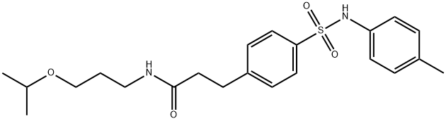 N-(3-isopropoxypropyl)-3-[4-(4-toluidinosulfonyl)phenyl]propanamide Structure