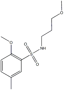 2-methoxy-N-(3-methoxypropyl)-5-methylbenzenesulfonamide 구조식 이미지