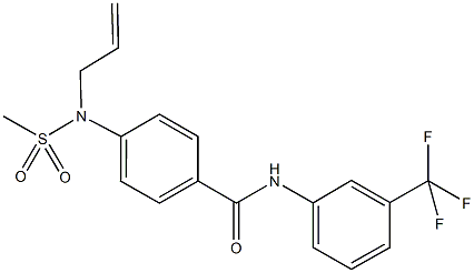 4-[allyl(methylsulfonyl)amino]-N-[3-(trifluoromethyl)phenyl]benzamide 구조식 이미지