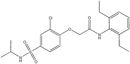 2-{2-chloro-4-[(isopropylamino)sulfonyl]phenoxy}-N-(2,6-diethylphenyl)acetamide Structure