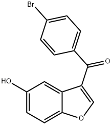 (4-bromophenyl)(5-hydroxy-1-benzofuran-3-yl)methanone 구조식 이미지