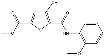 methyl 4-hydroxy-5-[(2-methoxyanilino)carbonyl]-2-thiophenecarboxylate Structure