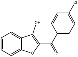 (4-chlorophenyl)(3-hydroxy-1-benzofuran-2-yl)methanone 구조식 이미지