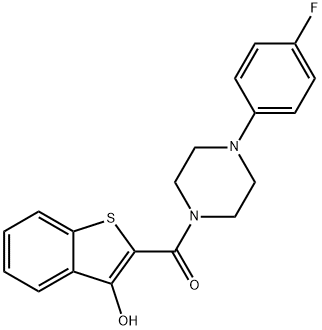 2-{[4-(4-fluorophenyl)-1-piperazinyl]carbonyl}-1-benzothiophen-3-ol 구조식 이미지