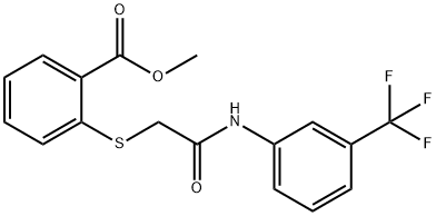 methyl 2-({2-oxo-2-[3-(trifluoromethyl)anilino]ethyl}sulfanyl)benzoate Structure