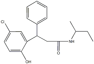 N-(sec-butyl)-3-(5-chloro-2-hydroxyphenyl)-3-phenylpropanamide Structure