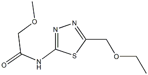 N-[5-(ethoxymethyl)-1,3,4-thiadiazol-2-yl]-2-methoxyacetamide 구조식 이미지
