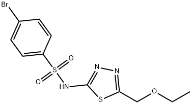 4-bromo-N-[5-(ethoxymethyl)-1,3,4-thiadiazol-2-yl]benzenesulfonamide 구조식 이미지