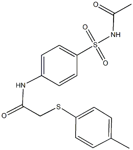 N-{4-[(acetylamino)sulfonyl]phenyl}-2-[(4-methylphenyl)sulfanyl]acetamide Structure