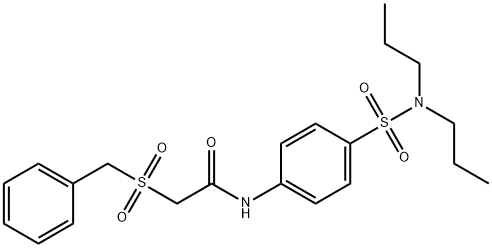 2-(benzylsulfonyl)-N-{4-[(dipropylamino)sulfonyl]phenyl}acetamide Structure