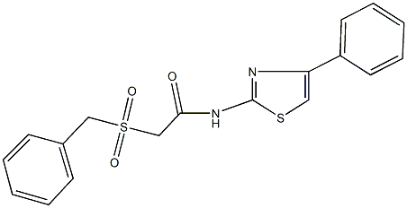 2-(benzylsulfonyl)-N-(4-phenyl-1,3-thiazol-2-yl)acetamide 구조식 이미지