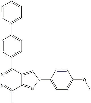 4-(4-[1,1'-biphenyl]-4-yl-7-methyl-2H-pyrazolo[3,4-d]pyridazin-2-yl)phenyl methyl ether Structure