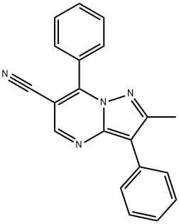 2-methyl-3,7-diphenylpyrazolo[1,5-a]pyrimidine-6-carbonitrile Structure