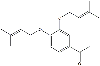 1-{3,4-bis[(3-methyl-2-butenyl)oxy]phenyl}ethanone 구조식 이미지