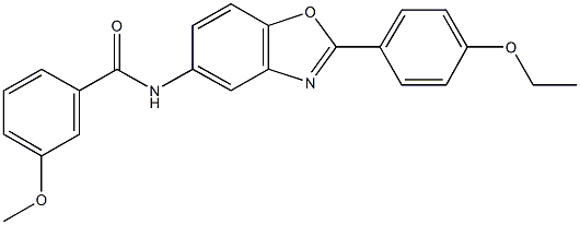 N-[2-(4-ethoxyphenyl)-1,3-benzoxazol-5-yl]-3-methoxybenzamide 구조식 이미지