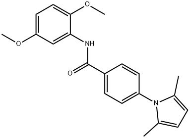 N-(2,5-dimethoxyphenyl)-4-(2,5-dimethyl-1H-pyrrol-1-yl)benzamide 구조식 이미지