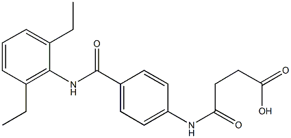 4-{4-[(2,6-diethylanilino)carbonyl]anilino}-4-oxobutanoic acid 구조식 이미지