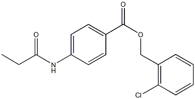 2-chlorobenzyl 4-(propionylamino)benzoate Structure