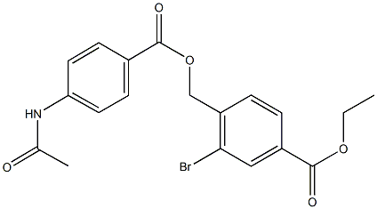 ethyl 4-({[4-(acetylamino)benzoyl]oxy}methyl)-3-bromobenzoate 구조식 이미지